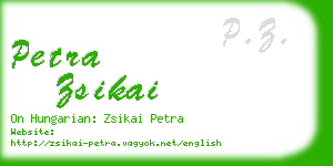 petra zsikai business card